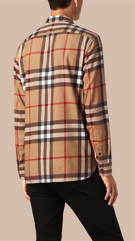 burberry flannel jacket mens|burberry plaid shirt men's.